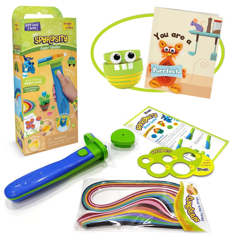 Quill On Spyrosity Super Quiller with Electric Quilling Tool | Paper Quilling Kit | Crafts for Girls Ages 8-12 | Craft Kit |Craft Kit for Kids | Birthday Gift for 8,9,10,11,12 Year Old Girls and Boys - Image 1
